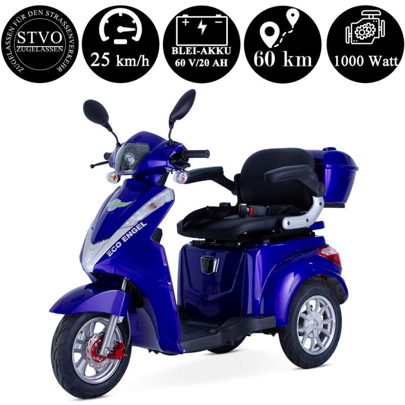 ECO ENGEL Seniorenroller 501 Blau, 25 km/h