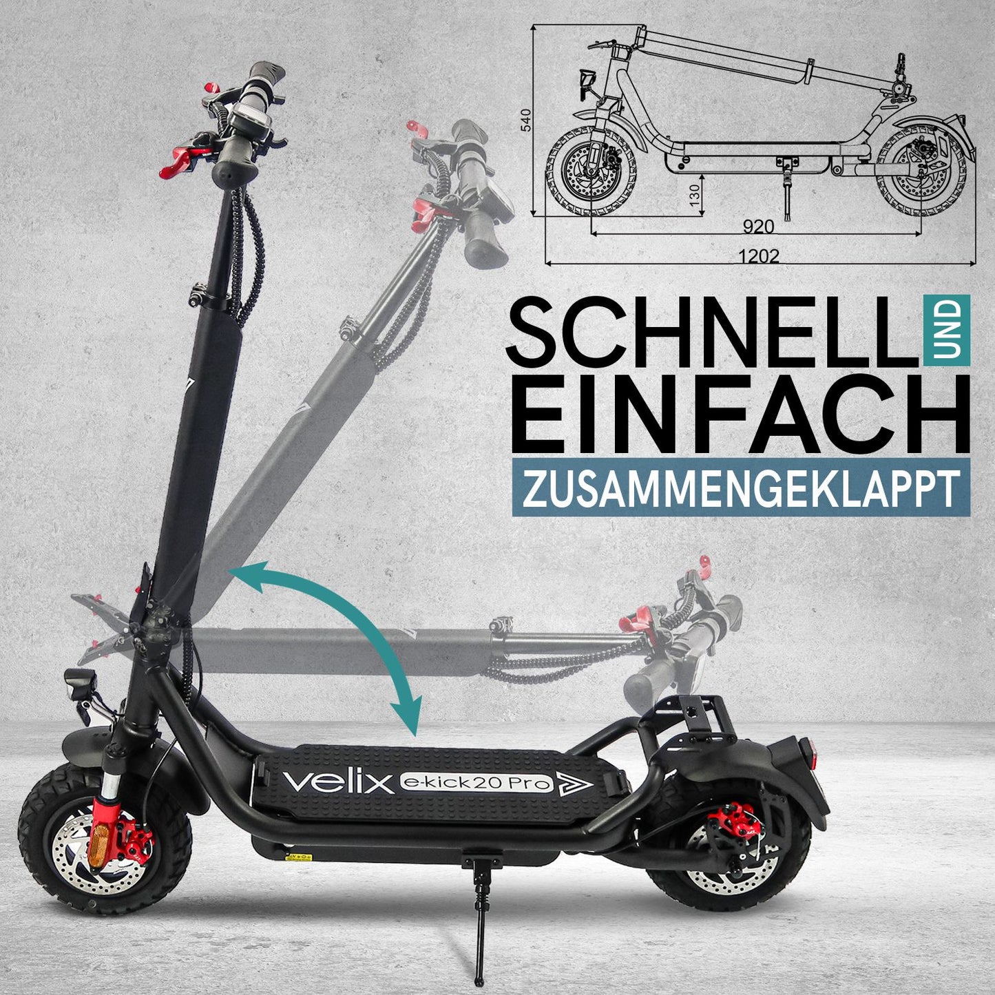 Rolektro Velix E-Kick 20 Pro E-Scooter 20 km/h Modell 2025