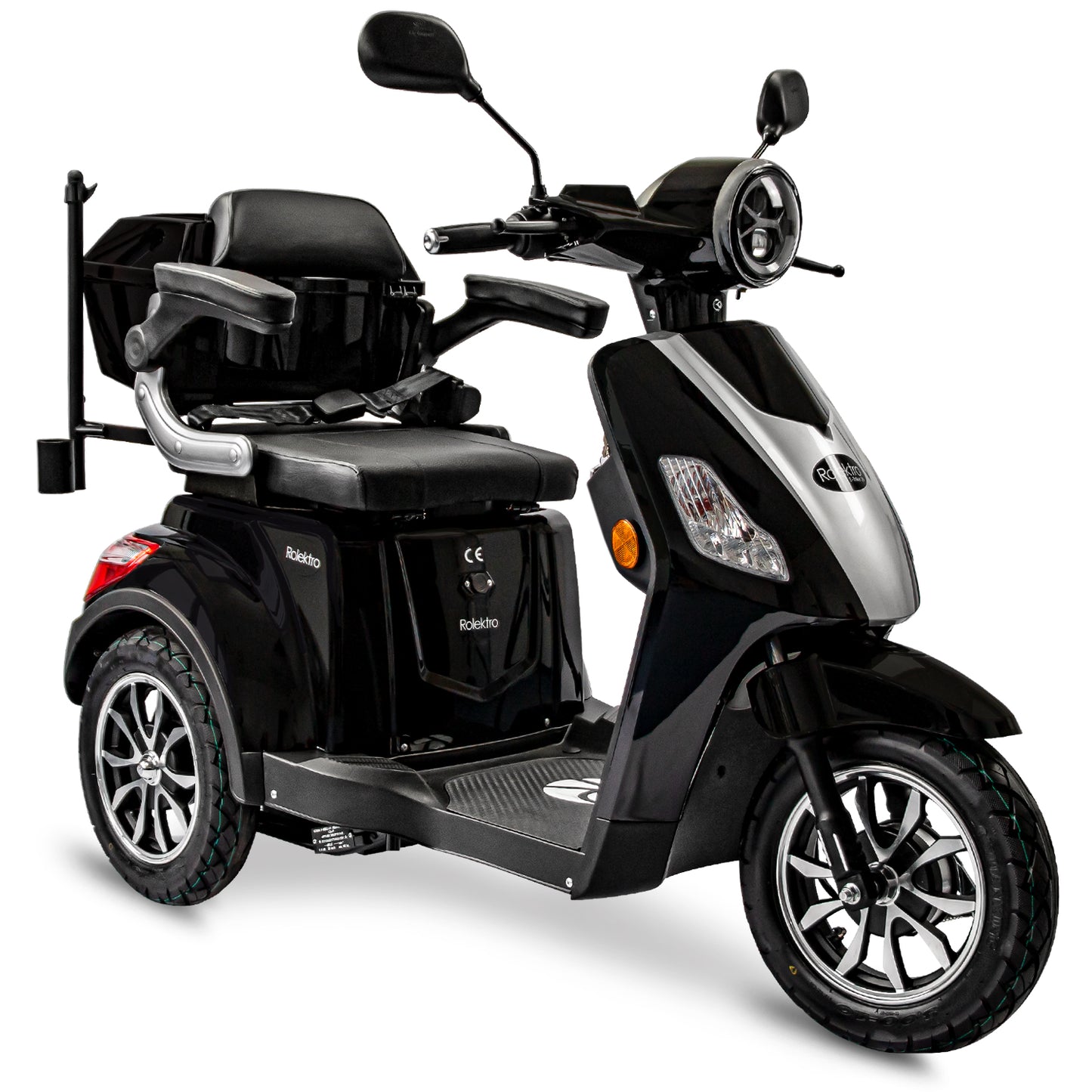 Rolektro Seniorenroller E-Trike 25 V.3 Lithium Schwarz 25 km/h Modell 2025 + kostenlos passende Abdeckplane