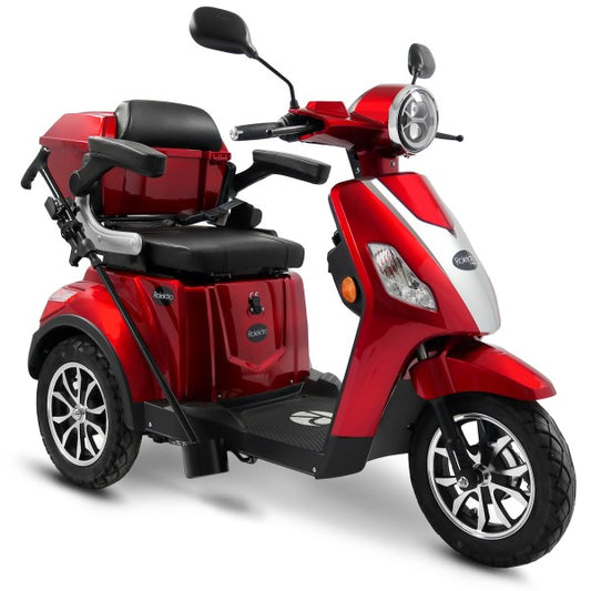 Rolektro E-Trike 15 V.3 Modell 2025 Lithium Rot 15 km/h + kostenlose Abdeckplane