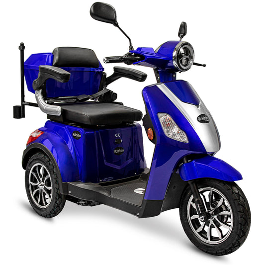 Rolektro Seniorenroller E-Trike 25 V.3 Lithium 25 km/h Blau Modell 2025 + kostenlos passende Abdeckplane