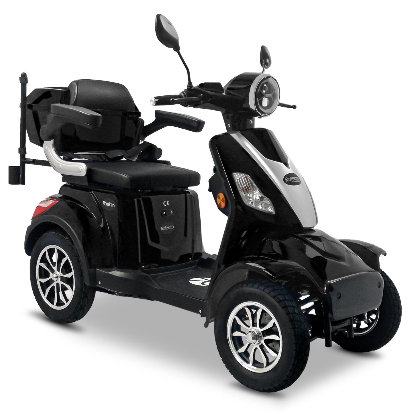 Rolektro Seniorenroller E-Quad 25 V.3 Schwarz Lithium 25 km/h Modell 2025 + kostenlos passende Abdeckplane