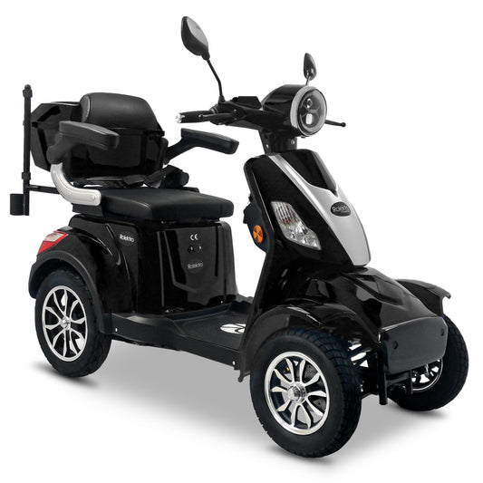 Rolektro Seniorenroller E-Quad 25 V.3 Schwarz Lithium 25 km/h Modell 2025 + kostenlos passende Abdeckplane