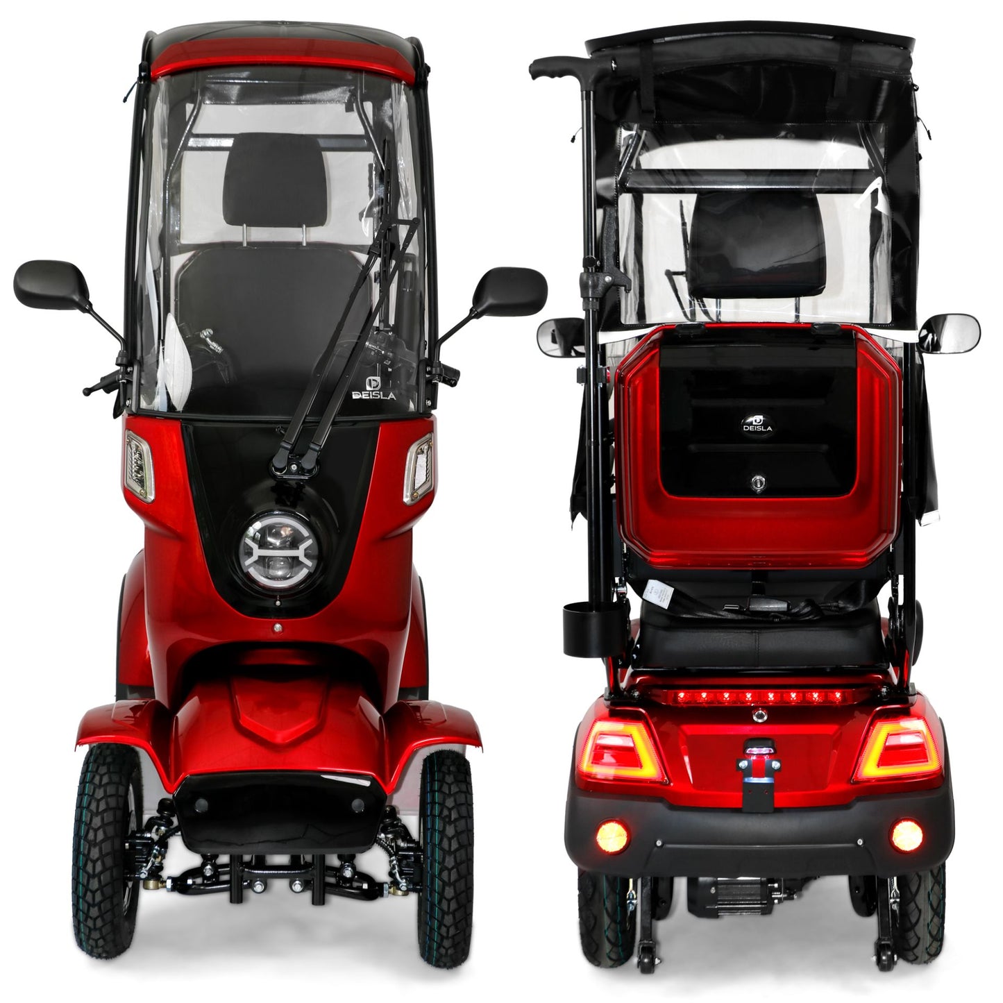 Rolektro Deisla DS4-25 Rot Lithium 25 km/h Modell 2026 mit Dach und Wetterschutz incl. Servicepaket + Probefahrt