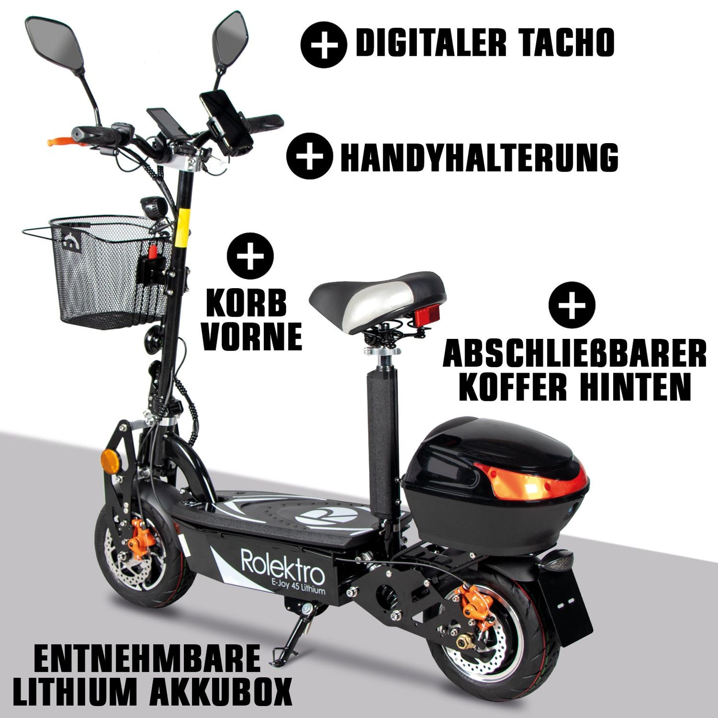 Rolektro E-Joy 45 Lithium 45 km/h Modell 2025 + passende Abdeckhülle